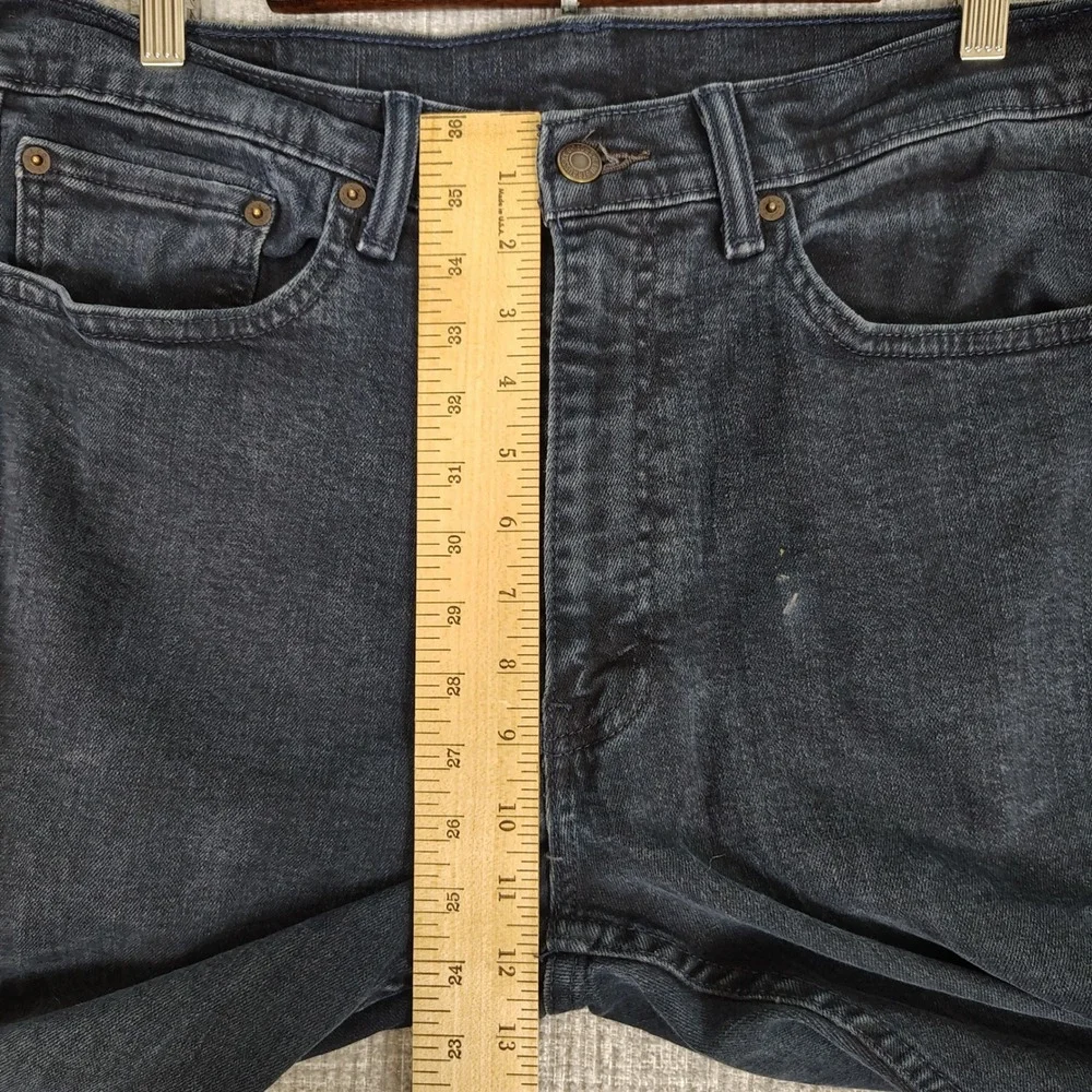 Levi's 505 Jeans Regular Fit Black Wash Denim Pants Mens‎ Size 34x33 (36x34)